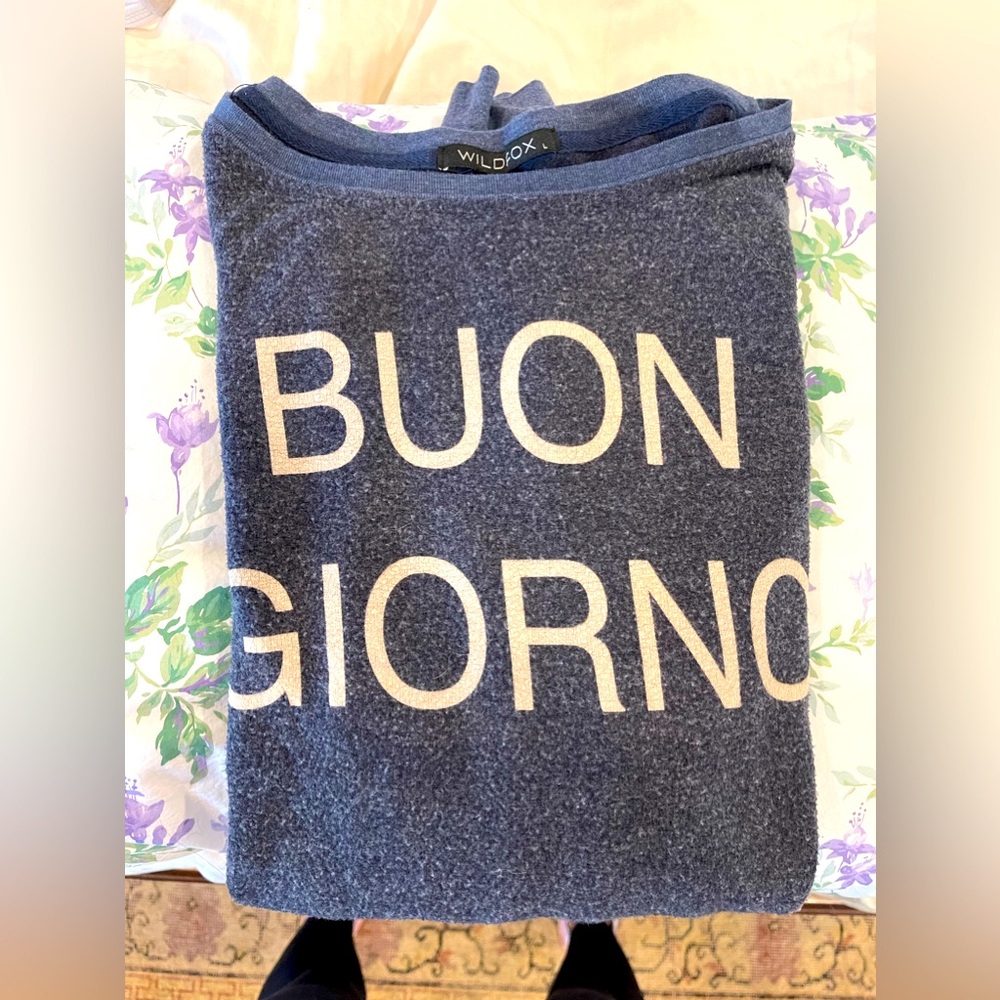 Wild fox sweatshirt, BUON GIORNO, Navy blue